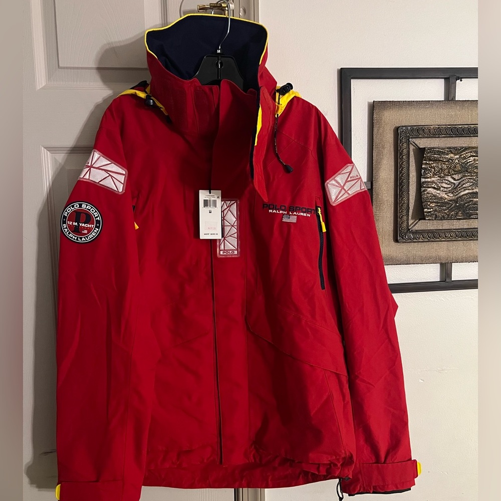 NEW RALPH LAUREN POLO SPORT SAILING JACKET RED Men's M